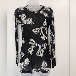 Karen Kane Whimsigoth Witchy Feminine Dark Romantic Ribbon Mesh Top M